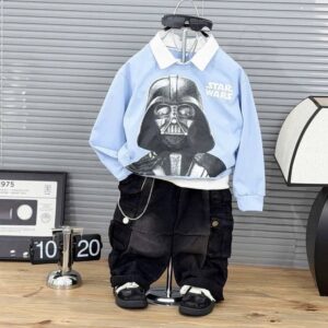 Star war blue long sleeve top & jean set