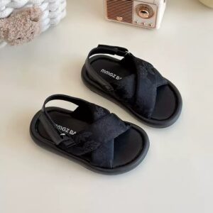Unique boys open toe scandals black